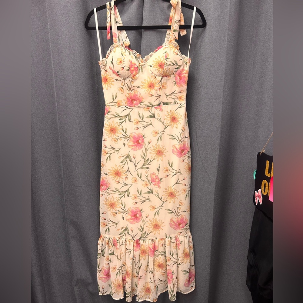 Floral Cream Dress